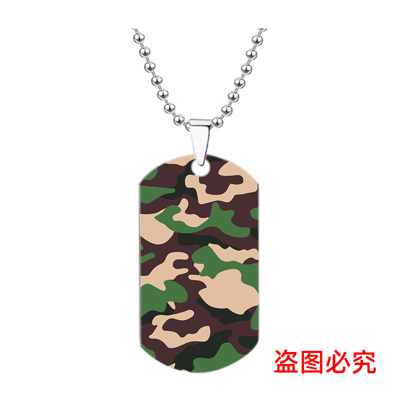 Wholesale Camouflage Series Stainless Steel Necklace